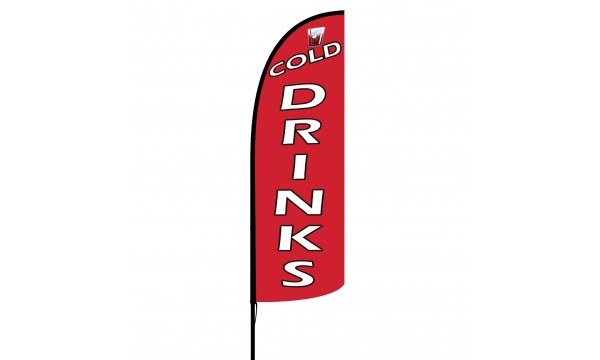 Cold Drinks Custom Advertising Flag